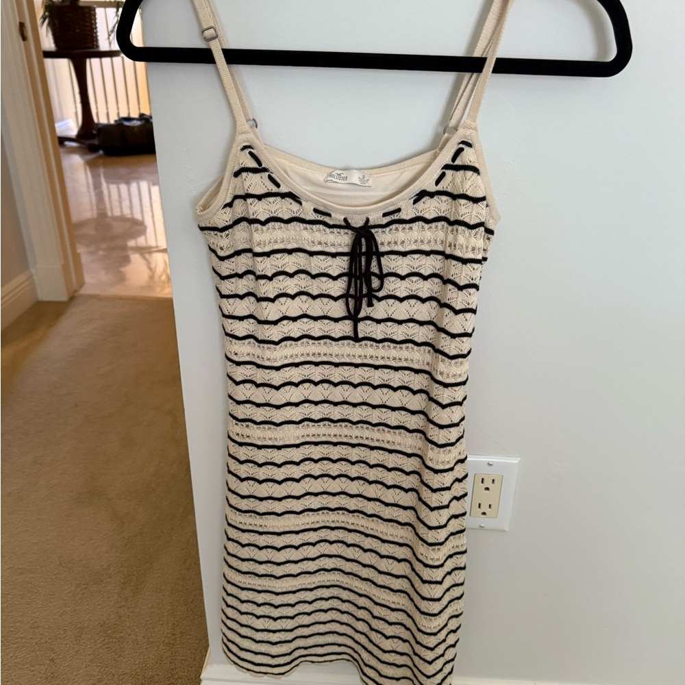 Hollister Striped Crochet Mini Dress